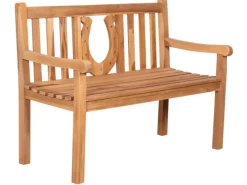 GarWoh Gartenbänke|Gartenbank Hufeisen Teak 120 Cm