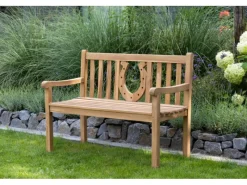 GarWoh Gartenbänke|Gartenbank Hufeisen Teak 120 Cm