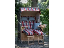 Strandkorb Nordstrand Teak PE Grey Dessin 585*GarWoh