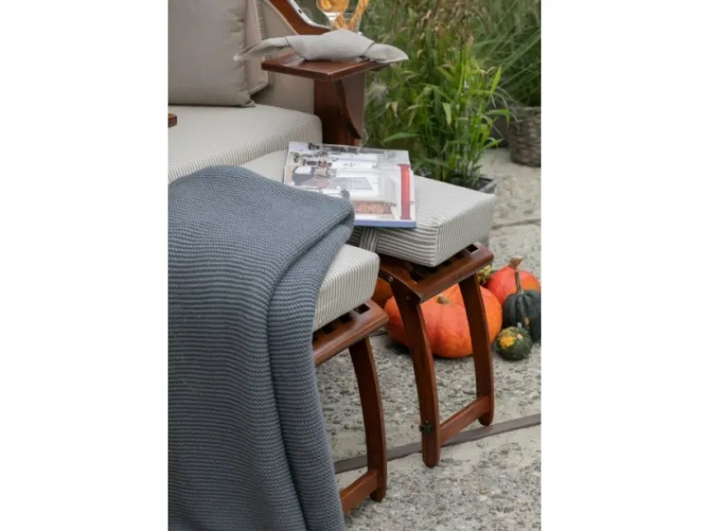 Strandkorb Nordstrand Mahagoni PE Grey Dessin 585*GarWoh