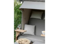 GarWoh Strandkörbe|Strandkorb Nordstrand Teak PE Grey Dessin 534