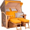 Strandkorb Nordstrand Teak PE Grey Dessin 586*GarWoh Clearance