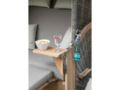 Strandkorb Nordstrand Teak PE Grey Dessin 586*GarWoh Clearance