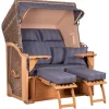 Strandkorb Nordstrand Teak PE Grey Dessin 582*GarWoh Clearance