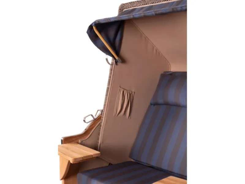 Strandkorb Nordstrand Teak PE Grey Dessin 582*GarWoh Clearance