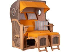Strandkorb Rantum Teak PE Grey Dessin 586*GarWoh Hot