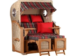 Strandkorb Rantum Teak PE Shell Dessin 529*GarWoh Hot