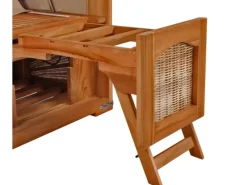 GarWoh Strandkörbe|Strandkorb Rantum Teak PE Shell Dessin 518