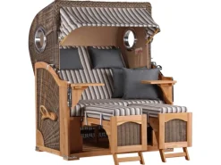 Strandkorb Rantum Teak PE Grey Dessin 545*GarWoh Best