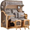 Strandkorb Rantum Teak PE Grey Dessin 537*GarWoh Discount