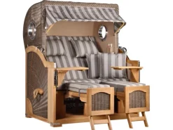 Strandkorb Rantum Teak PE Grey Dessin 537*GarWoh Discount