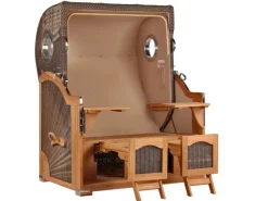 Strandkorb Rantum Teak PE Grey Dessin 537*GarWoh Discount