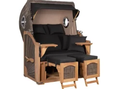 Strandkorb Rantum Teak PE Grey Dessin 548*GarWoh Sale