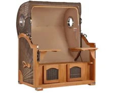 Strandkorb Rantum Teak PE Grey Dessin 529*GarWoh Hot