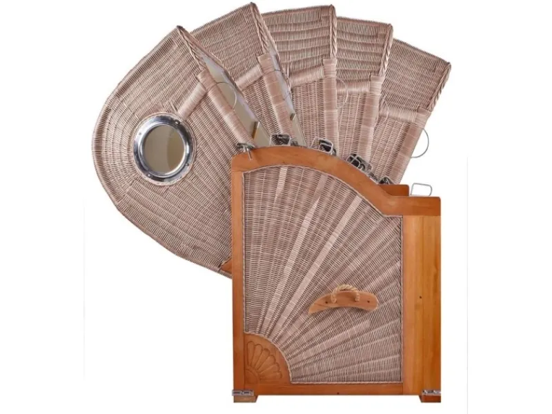 Strandkorb Rantum Teak PE Shell Dessin 551*GarWoh Best