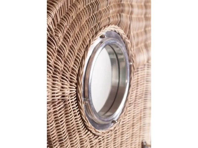 GarWoh Strandkörbe|Strandkorb Rantum Teak PE Shell Dessin 504