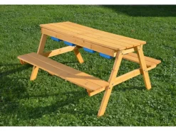 Picknick-Spieltisch Gustav mit Matschfächern 89 cm x 85 cm x 48,5 cm*GASPO New