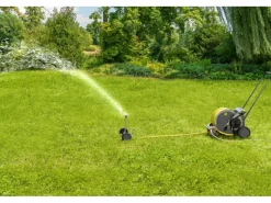 Regner-Wagen Grau-Gelb*Geka