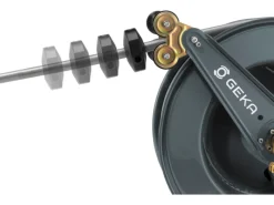 Schlauchaufroller mit Wasserschlauch 30 m Grau*Geka