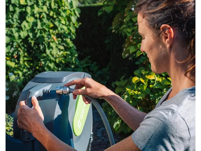 Geka Gartenschlauchwagen|Schlauchbox K15 Grau