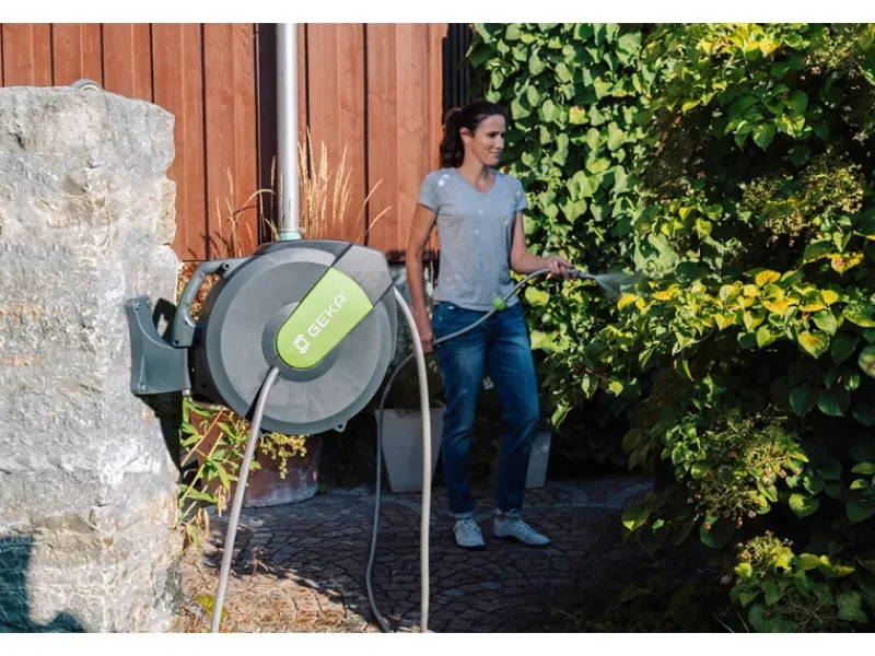 Geka Gartenschlauchwagen|Schlauchbox K15 Grau