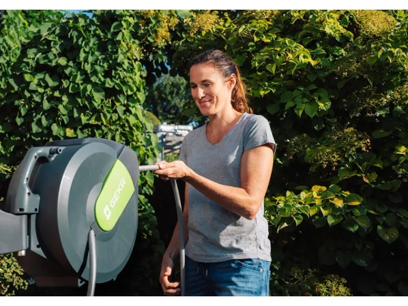 Geka Gartenschlauchwagen|Schlauchbox K15 Grau