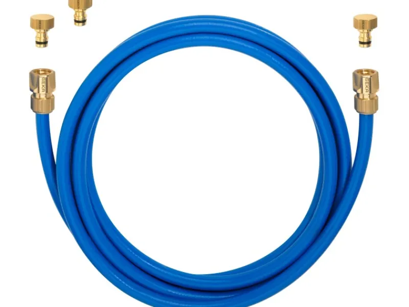 Trinkwasser-Set Blau-Messingfarben*Geka