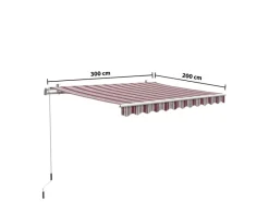 Markisen|Gelenkarmmarkise Aventura 3x2m Bordeaux-