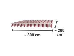 Markisen|Gelenkarmmarkise Aventura 3x2m Bordeaux-