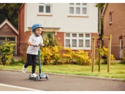 Fitnessgeräte|Globber Elite Deluxe Lights Tretroller Kinder 120/80 mm ABEC 5 3-Rädrig Höhenverstellbar LED-Rollen Dunkel