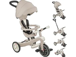 Fitnessgeräte|Globber Explorer Trike 4in1 Kinderwagen Dreirad und Laufrad 10/8,5 Zoll TPR-Sitz Höhenverstellbar Kokos
