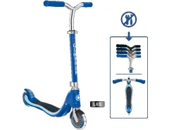 Fitnessgeräte|Globber Flow 125 Lights Tretroller 125 mm ABEC 9 Höhenverstellbar LED-Leuchtrollen Dunkel