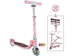 Globber Flow Foldable Junior Lights Roller 121mm ABEC9 Verstellbar Klappmechanismus LED-Leuchtrollen Pastell* Outlet