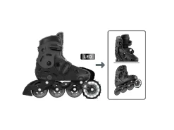 Fitnessgeräte|Globber Go Skates Inlineskates Kinder Verstellbar Gr. 34-37 ABEC 9 Leuchtrolle Geschwindigkeitsanpassung