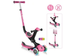 Globber Go-Up Deluxe Lights 3 in 1 Dreirad 120/80 mm ABEC 5 3-Rädrig Höhenverstellbar LED-Leuchtrollen*