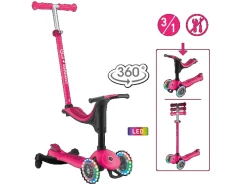 Globber Go-Up Sporty Lights 360 3in1 Aufsitzrad Laufrad Scooter 120/80mm 3-Rädrig Verstellbar LED-Rollen* Online