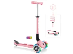 Fitnessgeräte|Globber Junior Foldable Fantasy Lights Tretroller 120/80 mm ABEC 5 3-Rädrig LED-Leuchtrollen Pastell-Flowers
