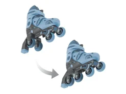 Quads|Globber Learning Skates 2in1 Inline- und Quad-Skates Kinder Verstellbar Gr.30-33 ABEC 9 Rollengröße 54x24 mm