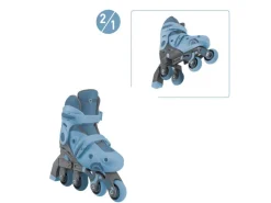 Quads|Globber Learning Skates 2in1 Inline- und Quad-Skates Kinder Verstellbar Gr.26-29 ABEC 9 Rollengröße 48x24 mm