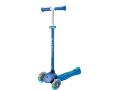Fitnessgeräte|Globber Primo Plus Lights Tretroller und Helm Kinder 120/80 mm 3-Rädrig Höhenverstellbar LED-Leuchtrollen