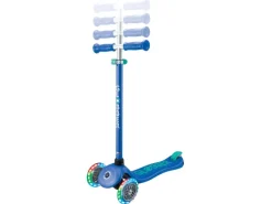 Fitnessgeräte|Globber Primo Plus Lights Tretroller und Helm Kinder 120/80 mm 3-Rädrig Höhenverstellbar LED-Leuchtrollen