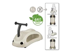 Fitnessgeräte|Globber Walk n'Roll 2in1 Lauflernwagen Schiebeauto Rutschauto Werkzeugloser Umbau Kippsicher Kokos