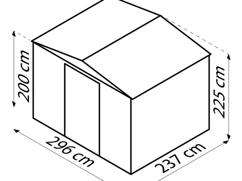 Globel Laubbläser|Gerätehaus Tower 108 B x T: 296 cm x 237 cm Jade