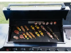 Outdoorkitchen Elite Max Rockster 409x58x90cm inkl. Rotisserie 6+2 Brenner inkl. Granitarbeitsplatte Vormontiert*Goriller Sale