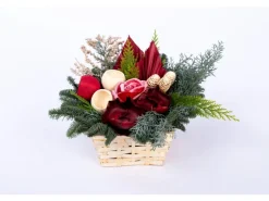 Grabkorb Viereckig mit Rose Rot 25 cm* Discount