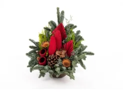 Grabgestecke|Grabschale Basalt Nobilis 20 cm Rot