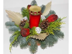 Grabschale mit Grablicht Rot Topf ca. 15 cm* Online