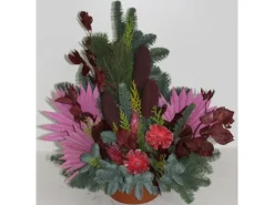 Grabgestecke|Grabschale Nobilis Topf 22 cm -Rose