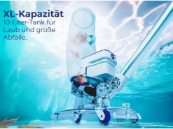 Gre Poolreinigung|Akku-Poolsauger 5.000 mAh Weiß