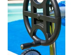 Planenaufroller aus Edelstahl mit Großen Räder bis zu 5,50 m*Gre